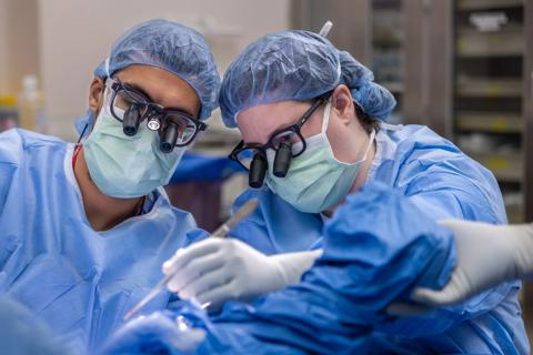 Megan Jack, MD, in surgery