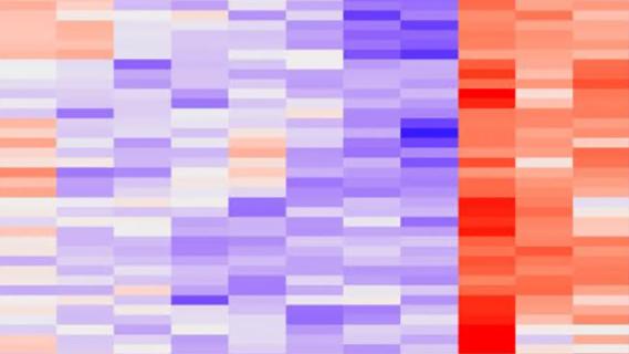 excerpt of a multicolored heatmap
