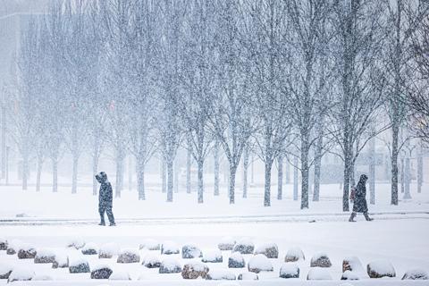 Walking in snow