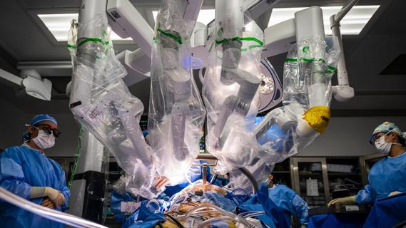 operating room during robotic surgery