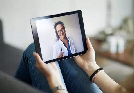 consulting with family doctor in virtual appointment