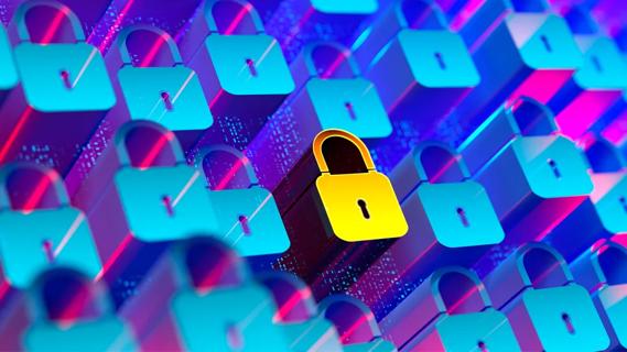 Graphic representing cybersecurity