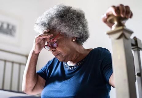 woman suffering from dizziness