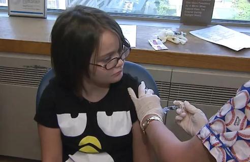 Child getting vaccinated