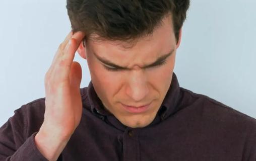 Person dealing with migraine