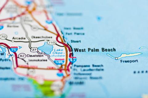 Map of West Palm Beach, Florida