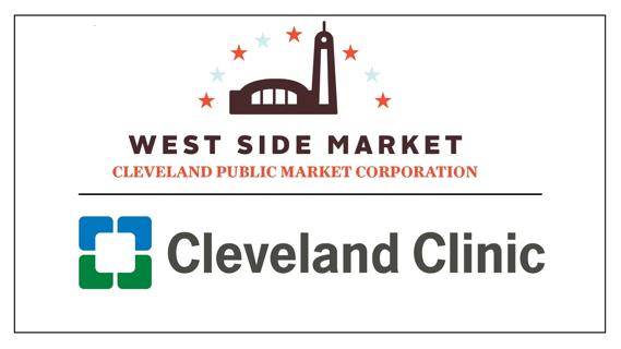 Logos for Cleveland Clinic and West Side Market