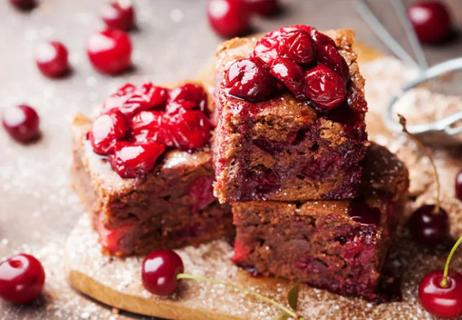 An image of cherry brownies.