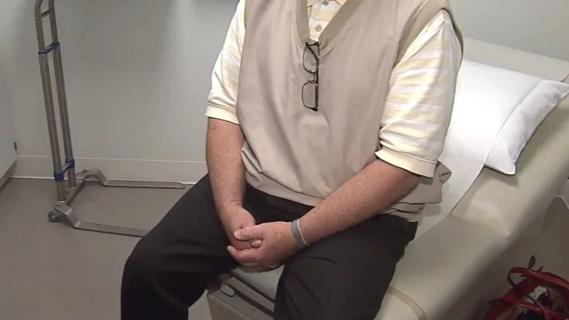 Patient talking to doctor
