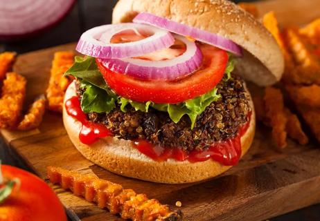 Black bean quinoa burger