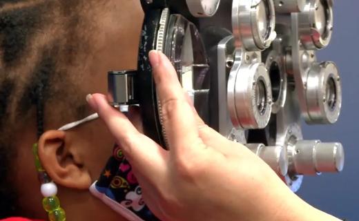 Child's eye exam