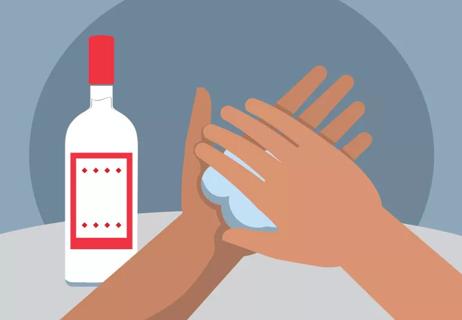 Using vodka to wash hands