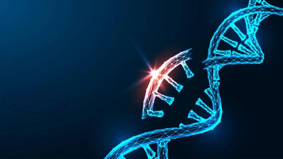 Medical illustration of CRISPR technology