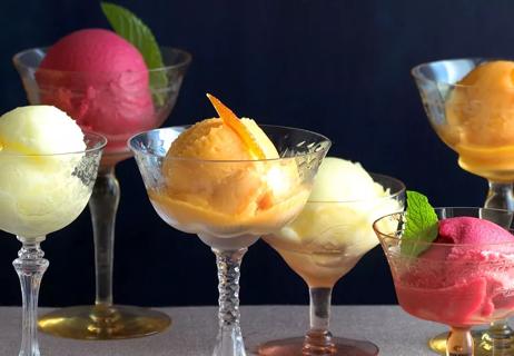 variety of sorbet