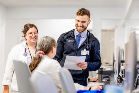 Nurses help medical students at Lakewood Family Medicine