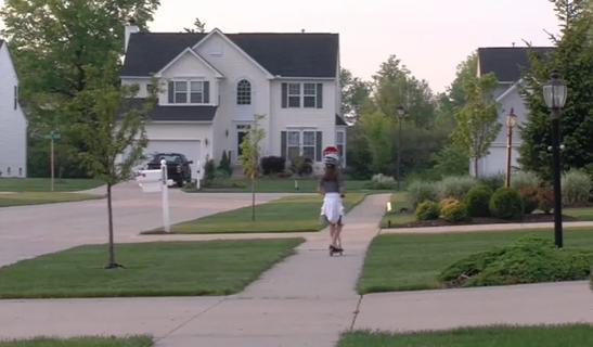 Child on sidewalk