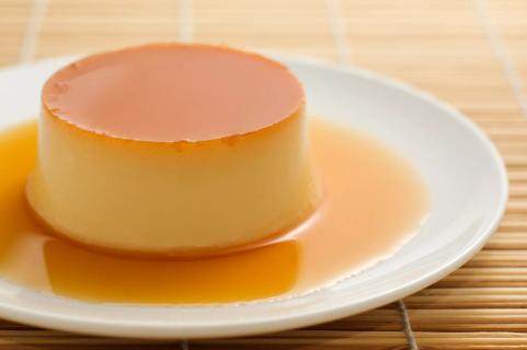 A plate with a cheesecake