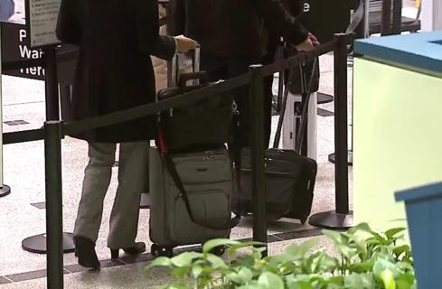 Travelers at airport