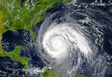 tropical hurricane approaching the USA.Elements of this image are furnished by NASA.