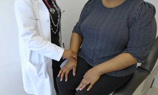 Doctor with patient