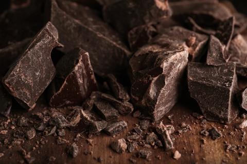 Chunks of dark chocolate