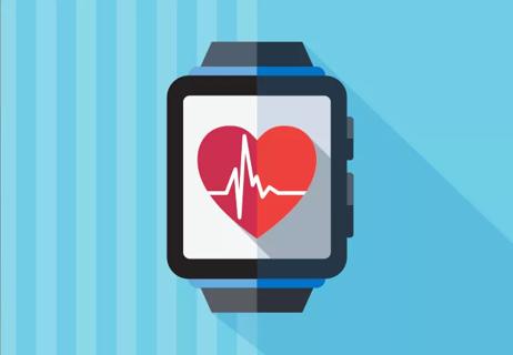 Smart watch displaying heart rate monitoring capabilities