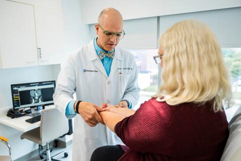 Physician with patient