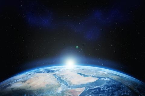 Photo of Earth from space.