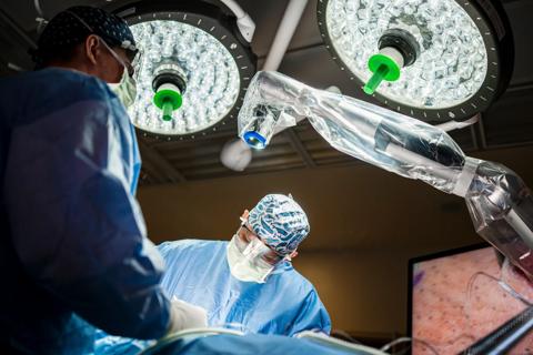 Dr. Lundy in the operating room