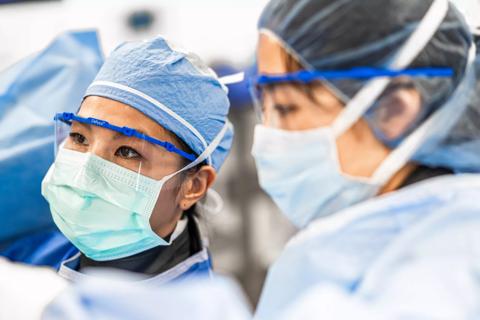 Dr. Hoang Roberts in the operating room