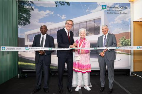 Ribbon cutting for the new Lozick Cancer Pavilion