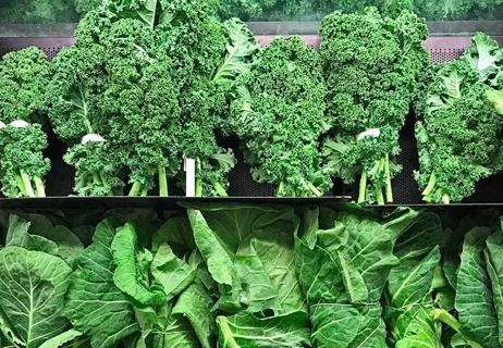 Kale and other leafy greens.