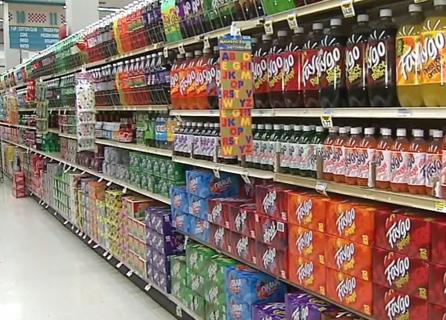 Soda on display
