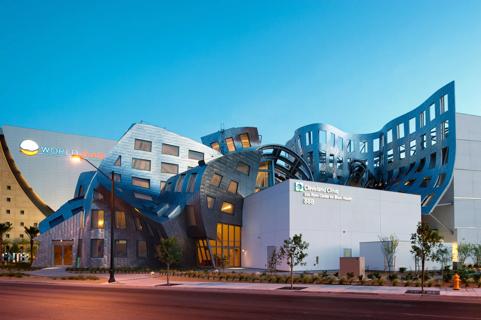 Exterior view of the Cleveland Clinic Lou Ruvo Center for Brain Health.