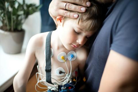 Child undergoing ECG