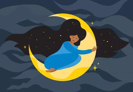 woman dreaming floating in sky nightime meaning of dreams