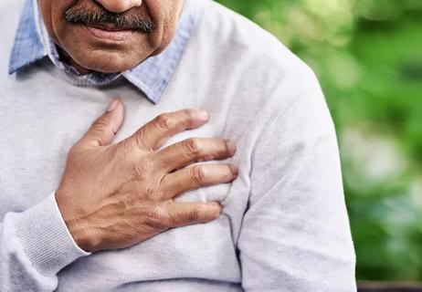 Man suffering with chest pain