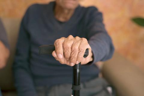Hands of geriatric patient
