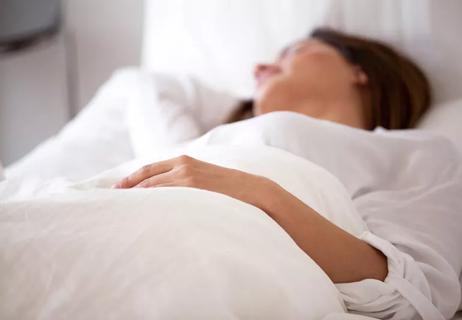 Woman enjoying restful sleep