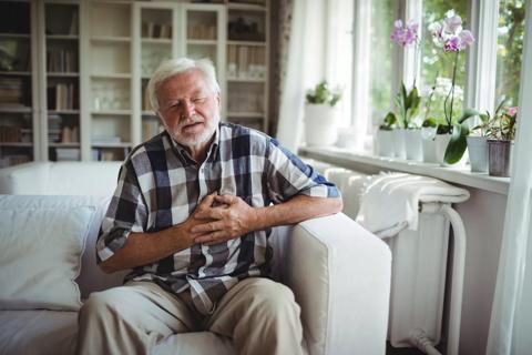 Man with chest pain