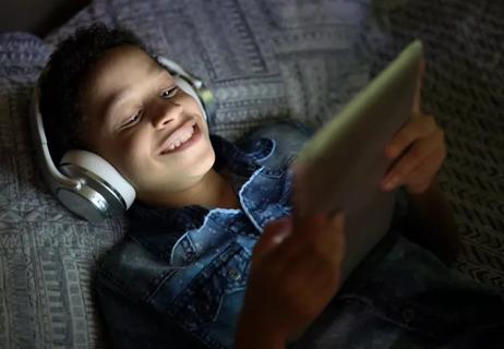 Child in front of computer