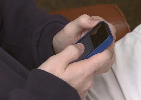 Scrolling on cellphone