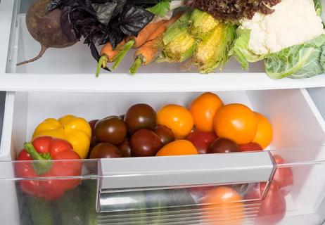 Vegetable bins in fridge
