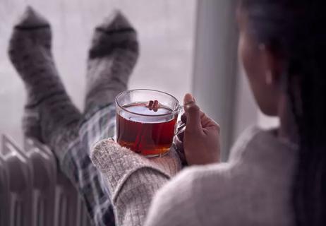 woman with cold drinking fluids