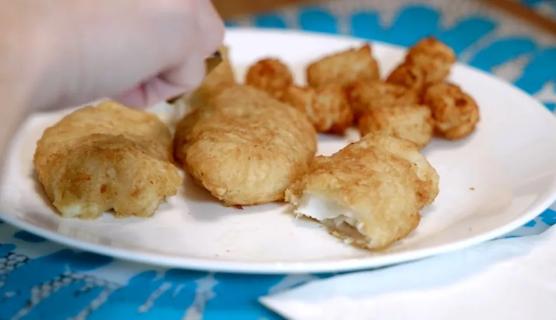 Fried fish on a plate