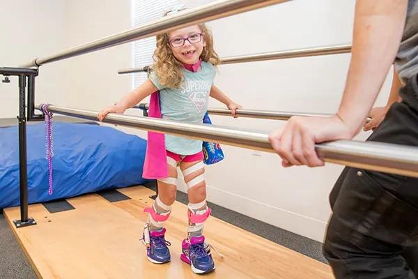 Pediatric patient in physical therapy