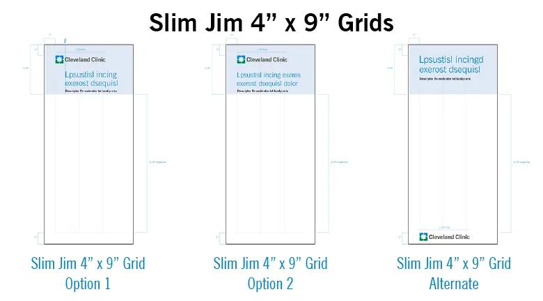 Examples of Slim Jim 4" x 9" Grids