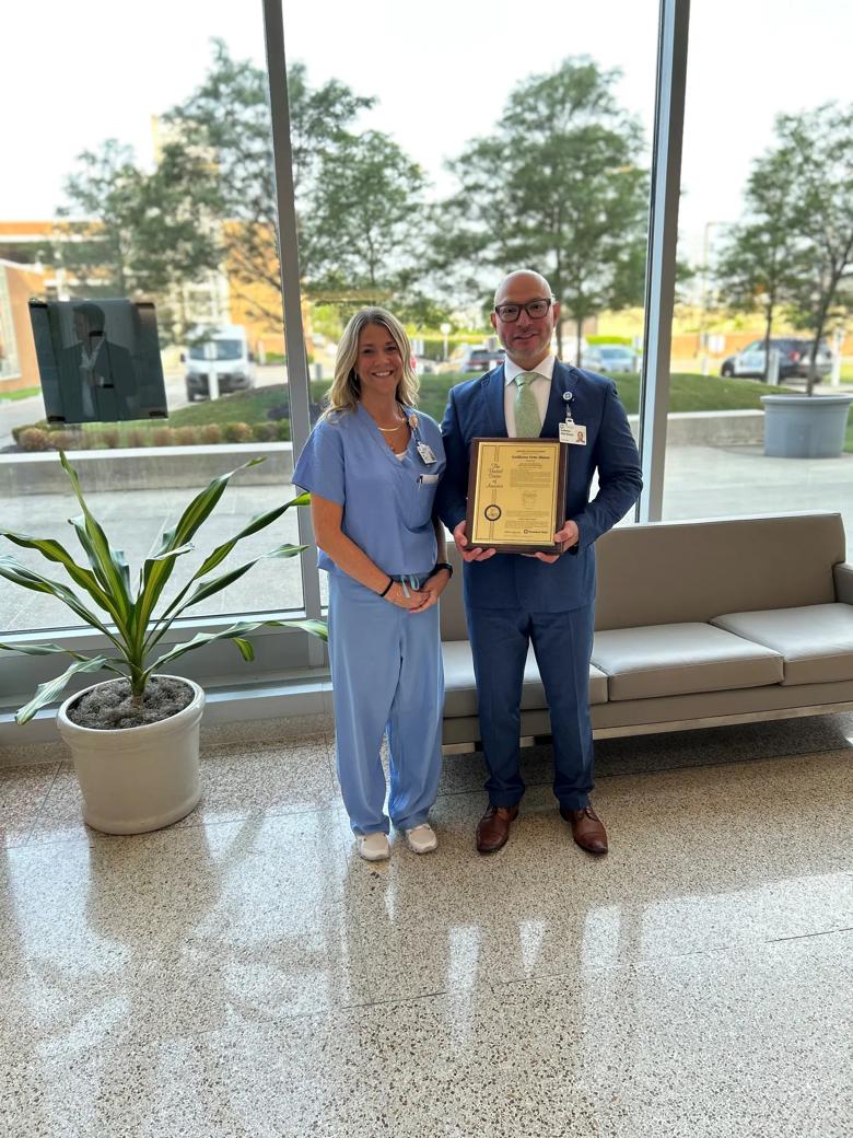 Guillermo with his manager, Kimberli Cole, MBA, BSN, RN