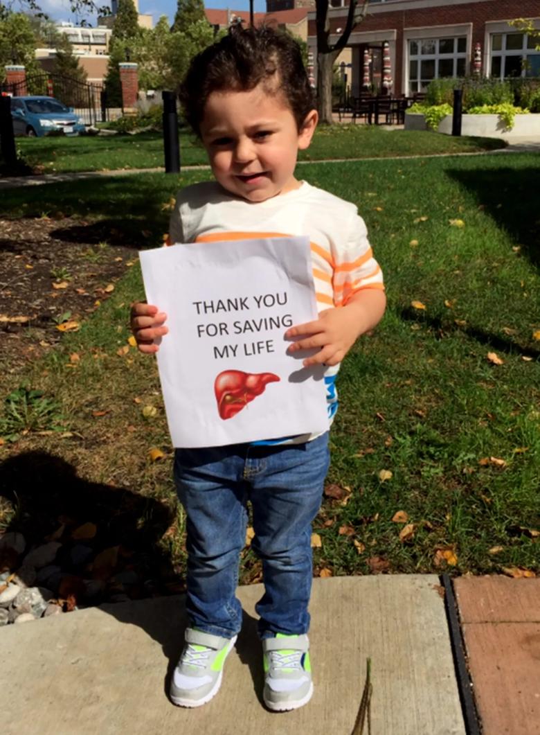 4 year old liver transplant recipient from UAE