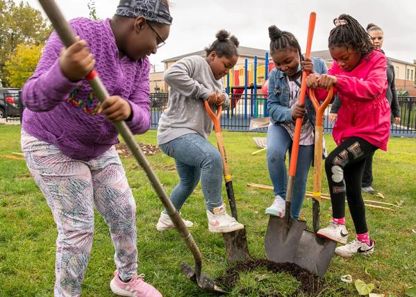 Wade Park Elementary School Tree Planting 1